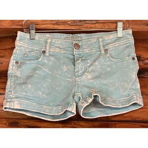 Celebrity Pink Jeans Aqua‎ Blue/Tie Dye Shorts Size 3